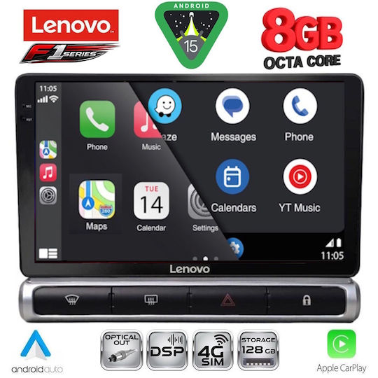 Lenovo Ηχοσύστημα Αυτοκινήτου για Citroen C3 / DS3 2016 (Bluetooth/USB/WiFi/GPS/Apple-Carplay/Android-Auto) με Οθόνη Αφής 9"