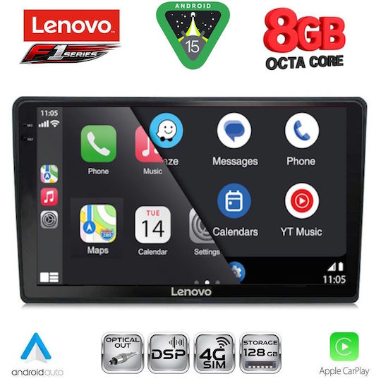 Lenovo Ηχοσύστημα Αυτοκινήτου για Citroen C4 / DS4 2018 (Bluetooth/USB/WiFi/GPS/Apple-Carplay/Android-Auto) με Οθόνη Αφής 10"
