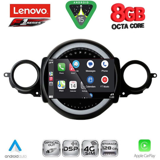 Lenovo Car Audio System for Mini Cooper and Clubman 2011-2013 Bluetooth USB Wi-Fi GPS Apple CarPlay Android Auto with 9-inch Touch Screen LENOVO SSR 10064 CPA