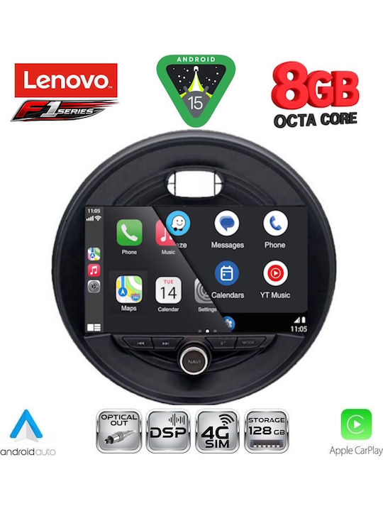 Lenovo Car Audio System for Mini Cooper Clubman Roadster and Countryman 2014-2019 Bluetooth USB Wi-Fi GPS Apple CarPlay Android Auto with 9 Inch Touch Screen LENOVO SSR 10066 CPA