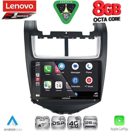 Lenovo Car Audio System for Chevrolet Aveo 2014-2017 (Bluetooth/USB/WiFi/GPS/Apple-Carplay/Android-Auto) with Touch Screen 9"
