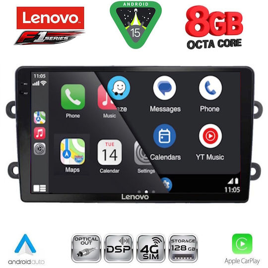 Lenovo Ηχοσύστημα Αυτοκινήτου για Dacia Duster 2012-2019 (Bluetooth/USB/WiFi/GPS/Apple-Carplay/Android-Auto) με Οθόνη Αφής 9"