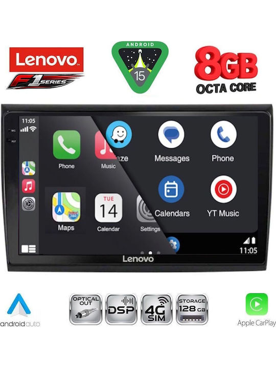 Lenovo Car Audio System for Fiat Bravo 2007-2019 (Bluetooth/USB/WiFi/GPS/Apple-Carplay/Android-Auto) with Touch Screen 9"