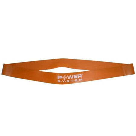 Power System Band Mini Λάστιχο Γυμναστικής Loop Μαλακό Πορτοκαλί 0.6m