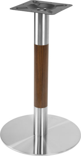 Τραπέζι Μπαρ 60x60x74 Silver, wood-look