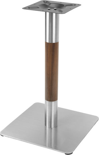 Τραπέζι Μπαρ 80x80x74 Silver, wood-look