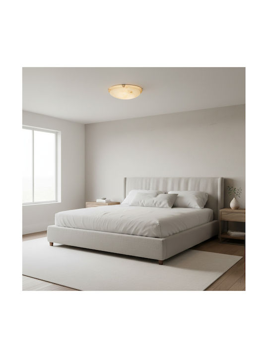 Aca Albatre Ceiling Mount Light 30cm Yellow with Socket E27