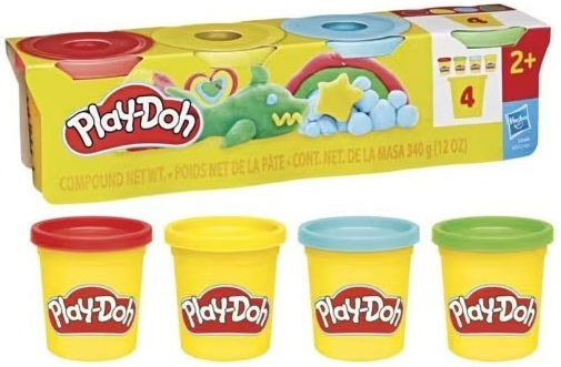 Hasbro Плей-Доу 4 Теста За Моделиране Пластелини За 3+ Години