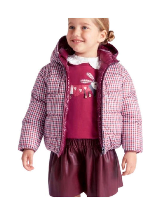 Ecofriends Kids Quilted Short Double Sided Jacket Burgundy