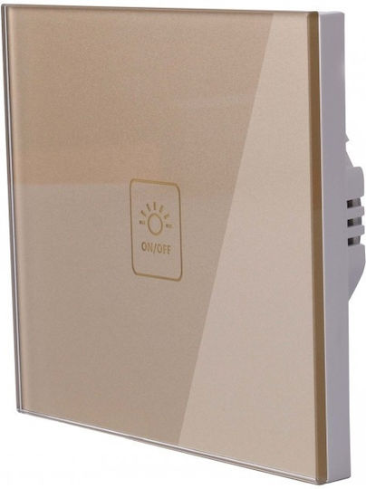 Waterproof Recessed Touch Wall Switch Lighting One-Way with Frame