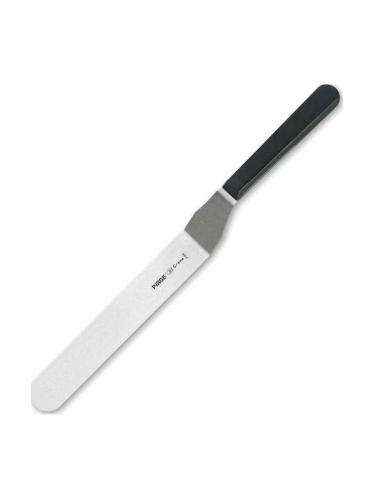 Set 5 Pastry Knives Spatulas + Case Pirge Creme Stainless Steel Black Plastic Handles