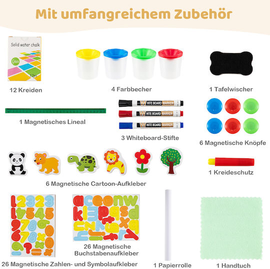 Costway Magnetic Board Markerboard Double Sided Floor 85cm