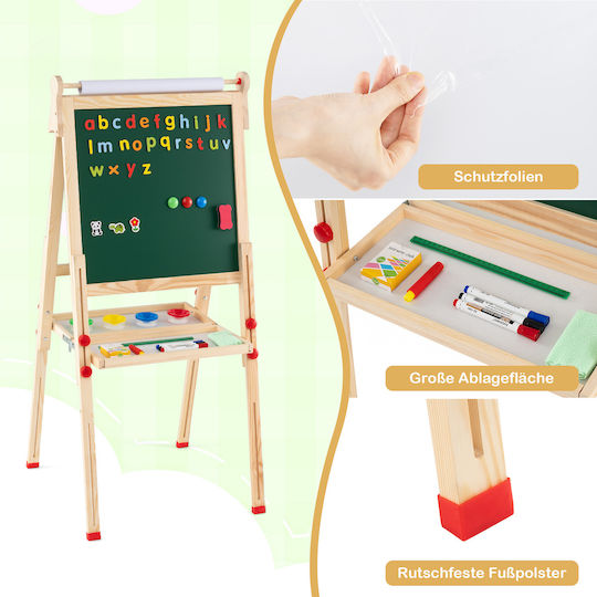 Costway Magnetic Board Markerboard Double Sided Floor 85cm