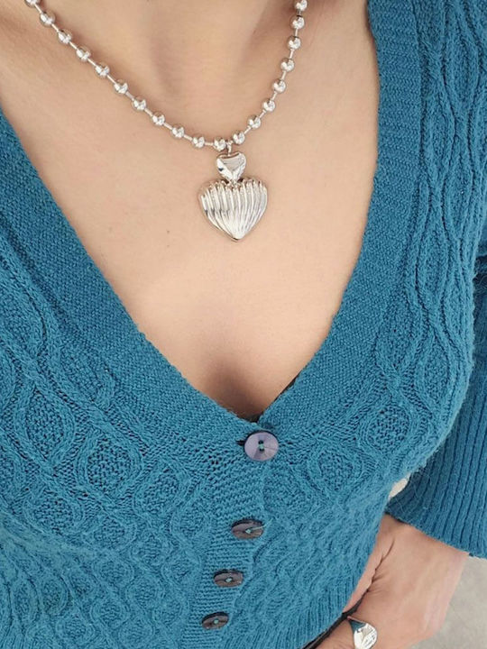 Awear Necklace with design Heart from Steel
