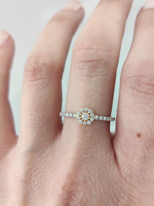 Kloxx Ring with Zircon made of Gold 14K