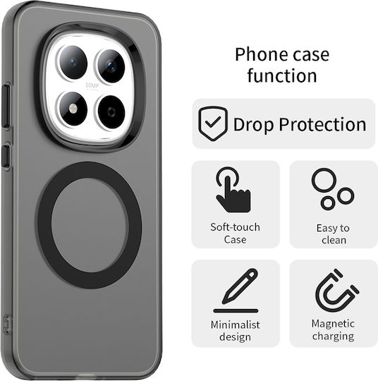 Techsuit Candycase Back Cover Πλαστικό / Σιλικόνης Μαύρο (Redmi Note 15 Pro)
