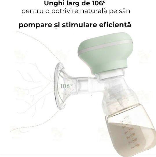 Kidizi Pompa de sân simplă electrică Funcționează cu baterie Fără BPA Transparent 180ml