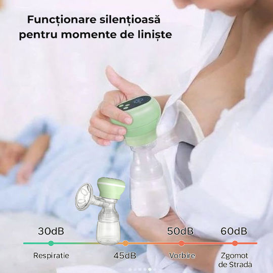 Kidizi Pompa de sân simplă electrică Funcționează cu baterie Fără BPA Transparent 180ml