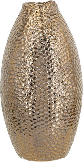 Artekko Βάζο Κεραμικό Lidded Χρυσό Φ18xΥ32cm