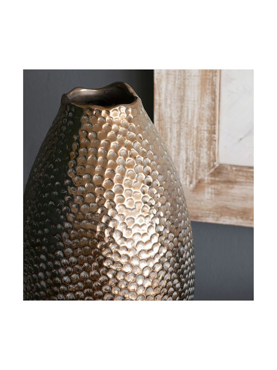 Artekko Vază Decorativă Ceramică Lidded Auriu 18x18x32cm 1buc