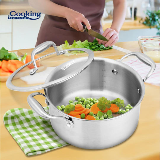 Heinner Atomic3 Deep Stainless Steel Pot 2.8L / 20cm