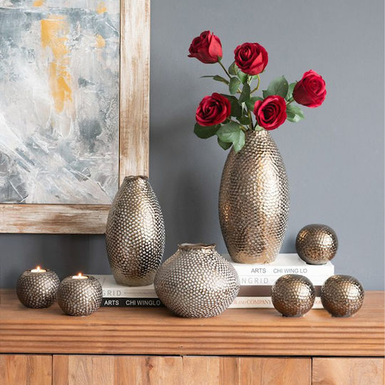 Artekko Set of Decorative Space made of Ceramic Material 10x10x9cm 3pcs