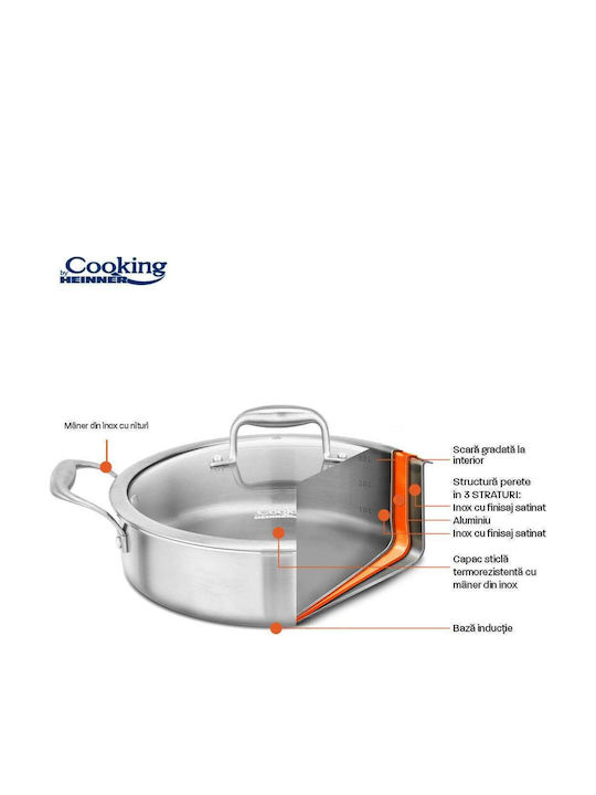 Heinner Ανοξείδωτη Ρηχή Κατσαρόλα 3.5lt / 26cm