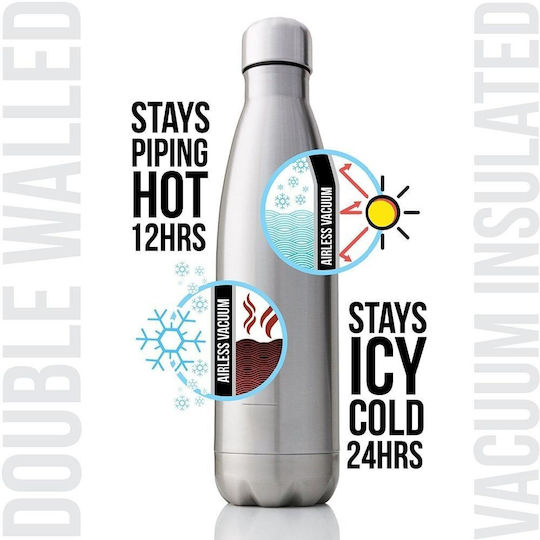 Koupakoupa AEK Recyclable Bottle Thermos Stainless Steel BPA Free 500ml Silver