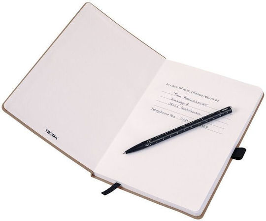 Troika Slimpad Carnet A5 cu Elastic și Suport pentru Stilou Maro
