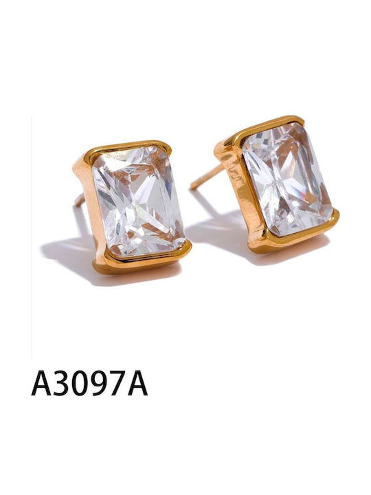 Awear Cercei din Oțel Placat cu aur