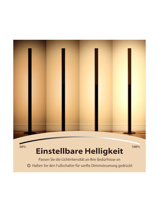 Costway LED Floor Lamp H122xW18cm. with Adjustable White Light