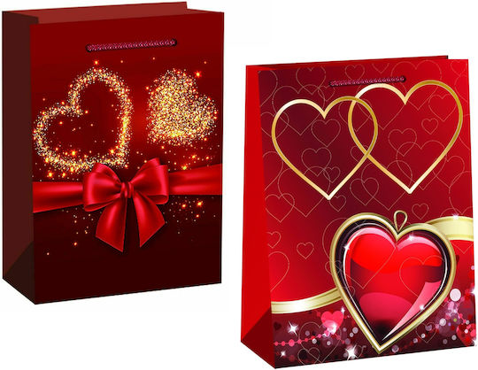 HOMie 42138 Paper Bag for Gift Red 11x6x14cm. Bow