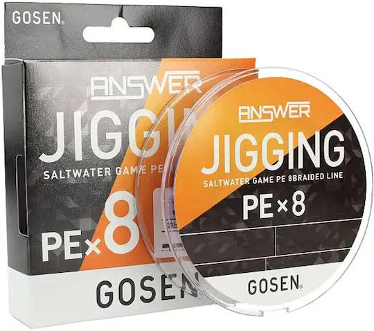 Νημα Gosen Answer Jigging X8 400m Multicolor Pe3.0 0.29mm