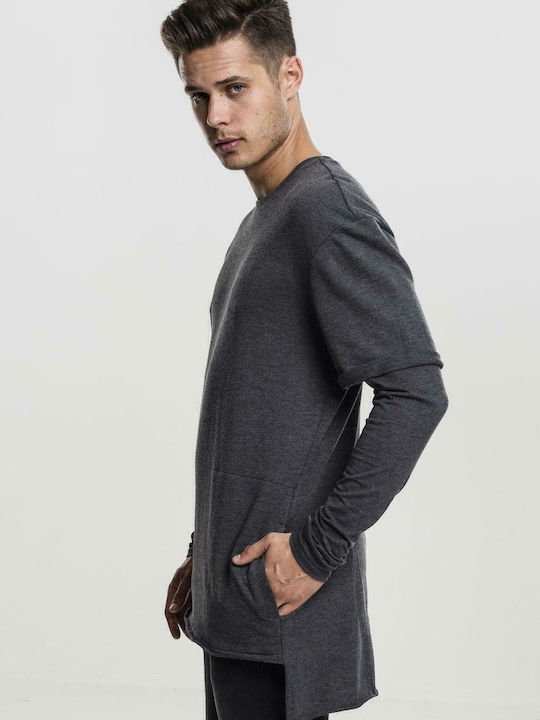 Terry Crew Long Sleeve Blouse Charcoal
