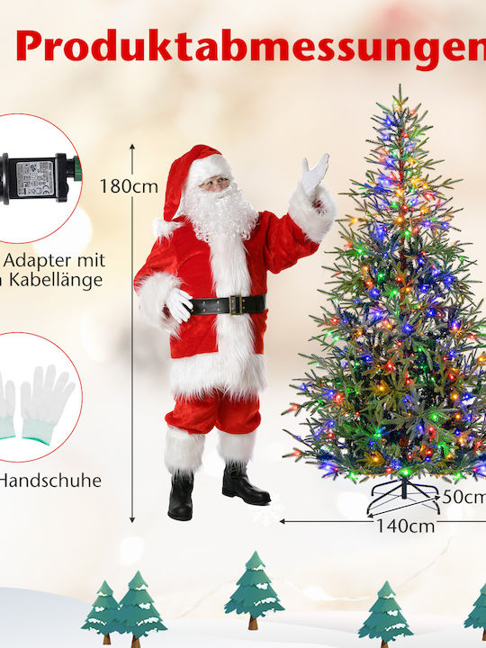 Christmas Tree 210cm with 890 Branches and with LED Lighting White