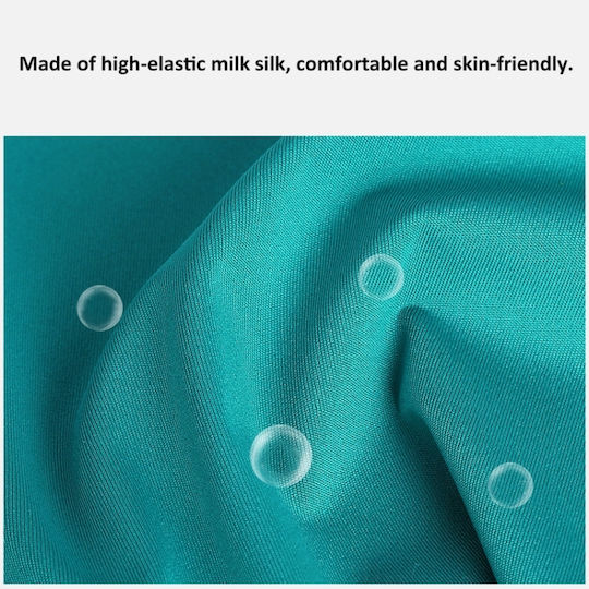 Inflatable Silk Travel Pillow Blue