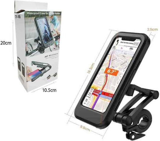 Suport de Telefon mobil Motocicletă cu carcasă impermeabilă pentru pe volan