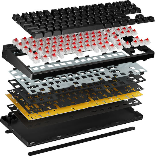 Pulsar Gaming Mechanical Keyboard Tenkeyless with Cherry MX2A Red switches and RGB lighting (English US)