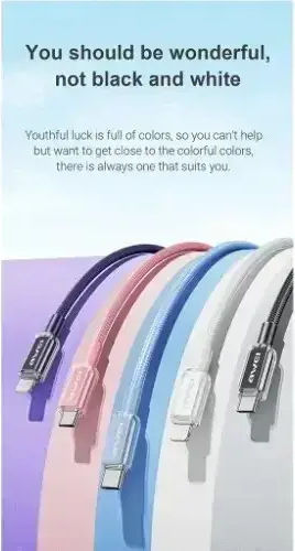 Awei USB-C to Lightning Cable 30W Μαύρο 1m (CL-148L)