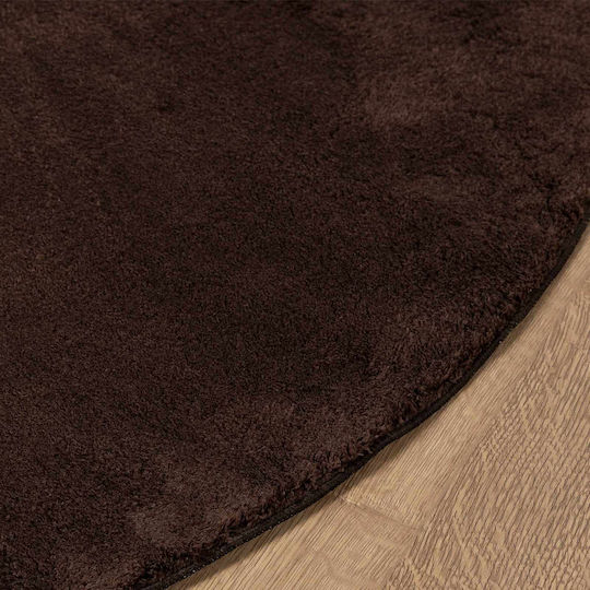 vidaXL Huarte Anti-slip Rug Round Brown