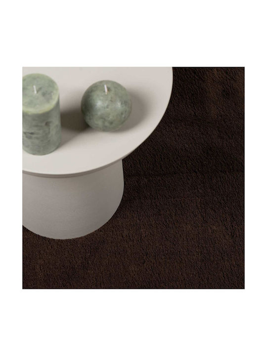 vidaXL Huarte Anti-slip Rug Round Brown