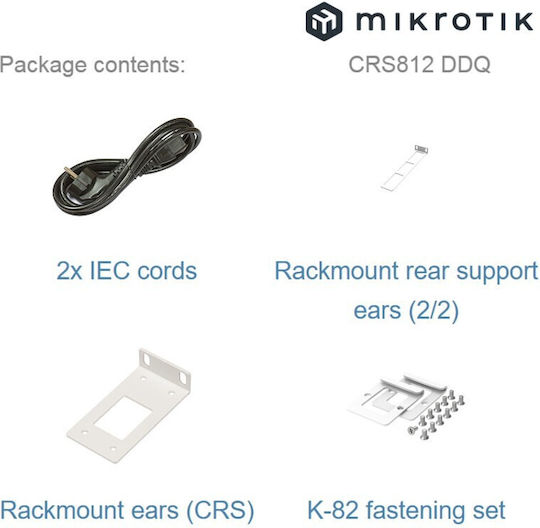 MikroTik CRS812-8DS-2DQ-2DDQ-RM v1 L2 Switch