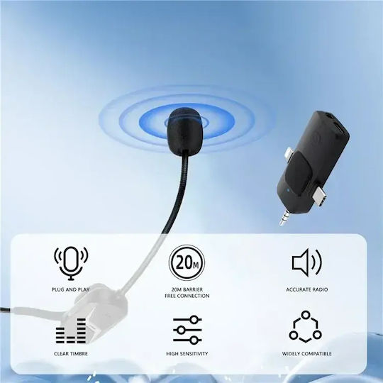 Andowl MIC80 Ασύρματο Μικρόφωνο Κεφαλής Δημοσιογραφικό