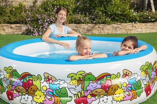 Bestway Children's Round Swimming Pool 700L Inflatable 196x53cm Character Play Pool