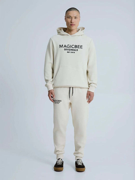 Sweatshirt with Hood Beige