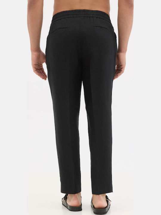 Herrenhose Entspannte Passform Schwarz