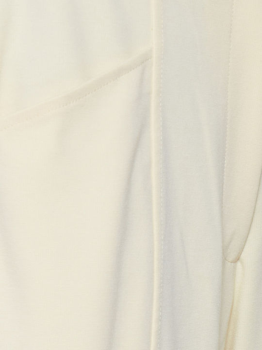 Dama Talie înaltă Tesatura Pantaloni Ivory
