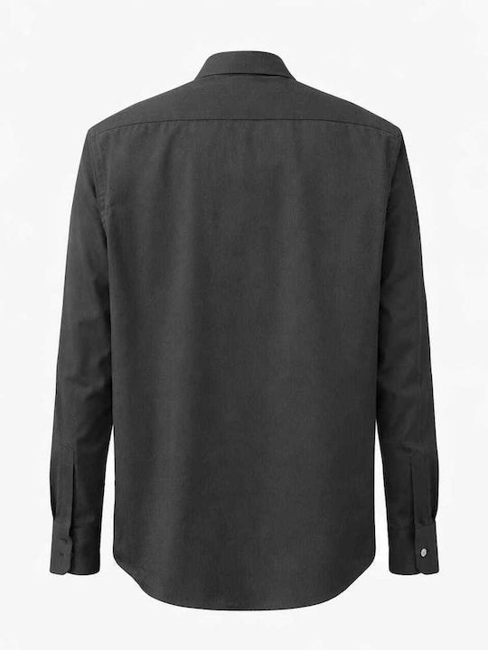 Long-sleeved Cotton Shirt Black