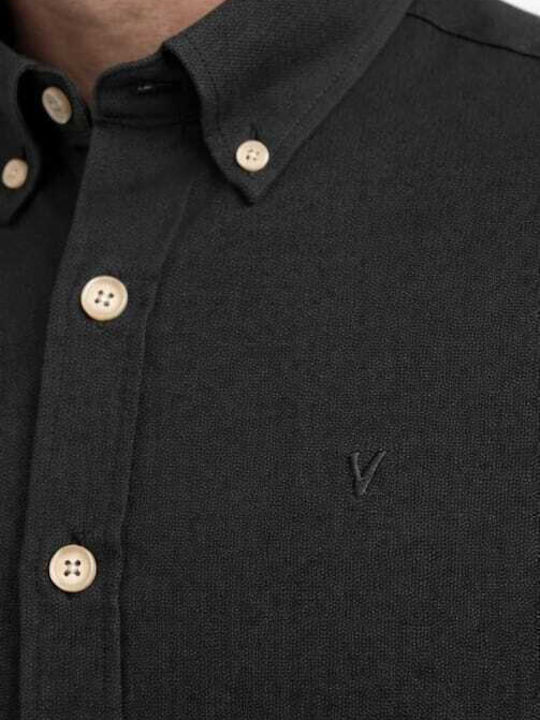 Long-sleeved Cotton Shirt Black