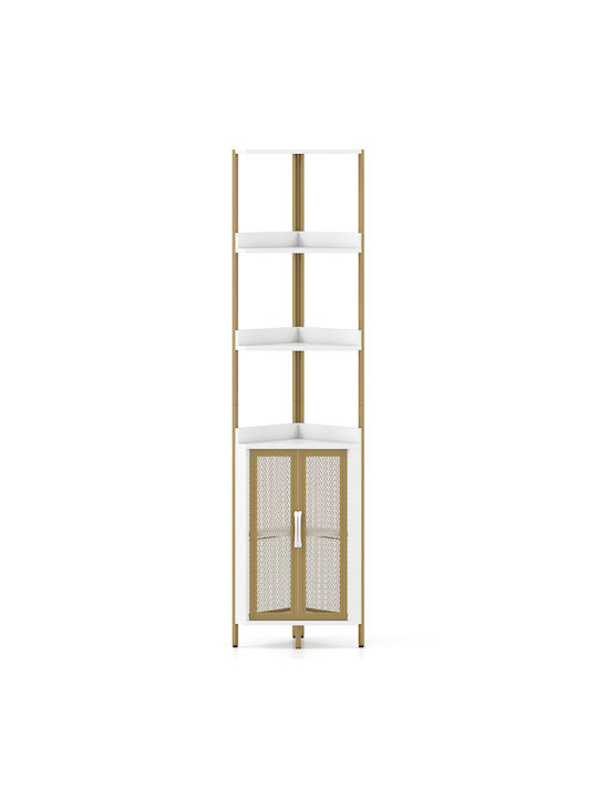 Γωνιακή Βιβλιοθήκη Χρυσή 170x32x32εκ.